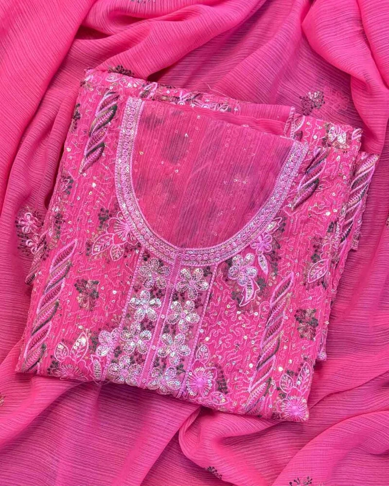 Zayra - Diamond Georgette Three-Piece