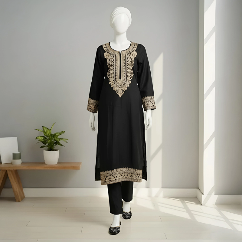 Zarisha - Sequin Embroidered Suit Set