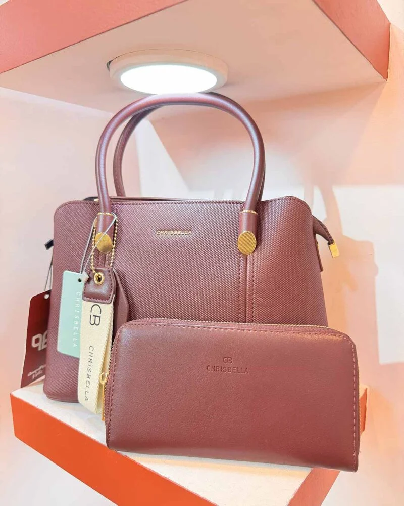 PU Leather Wine Berry Chrisbella Bag