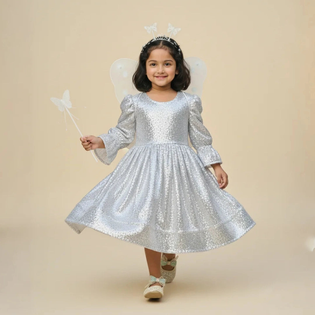 Magical Butterfly Fit & Flare Dress for Kids