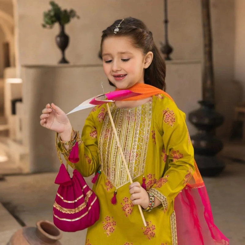Sofia - Sequins Embroidered Kids Suit