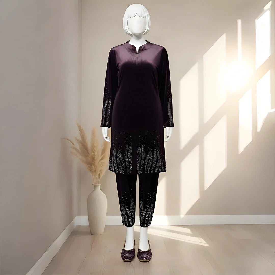 Wine - Premium Velvet Co-Ord Set