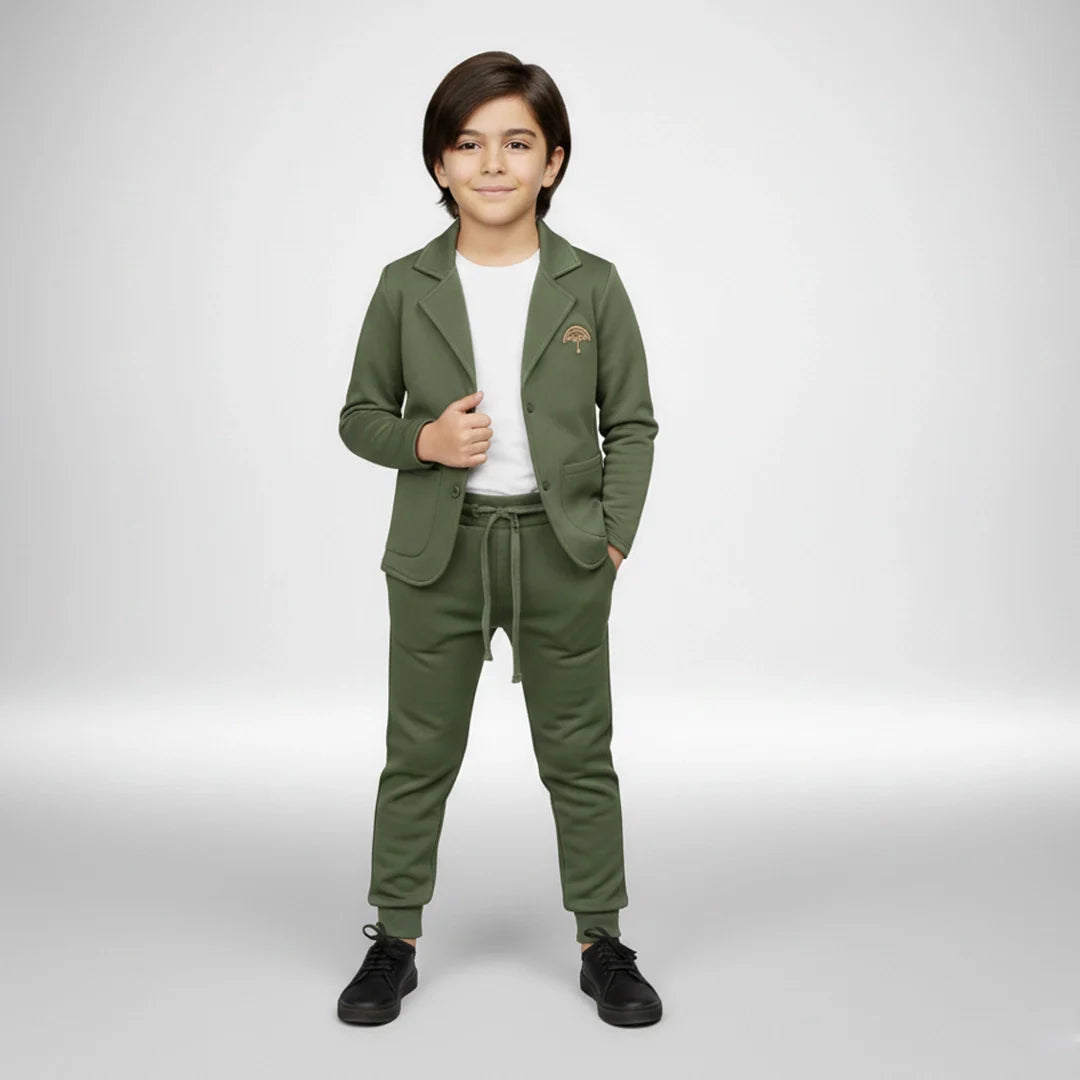 Hazel Green Premium Boys' Blazer Set