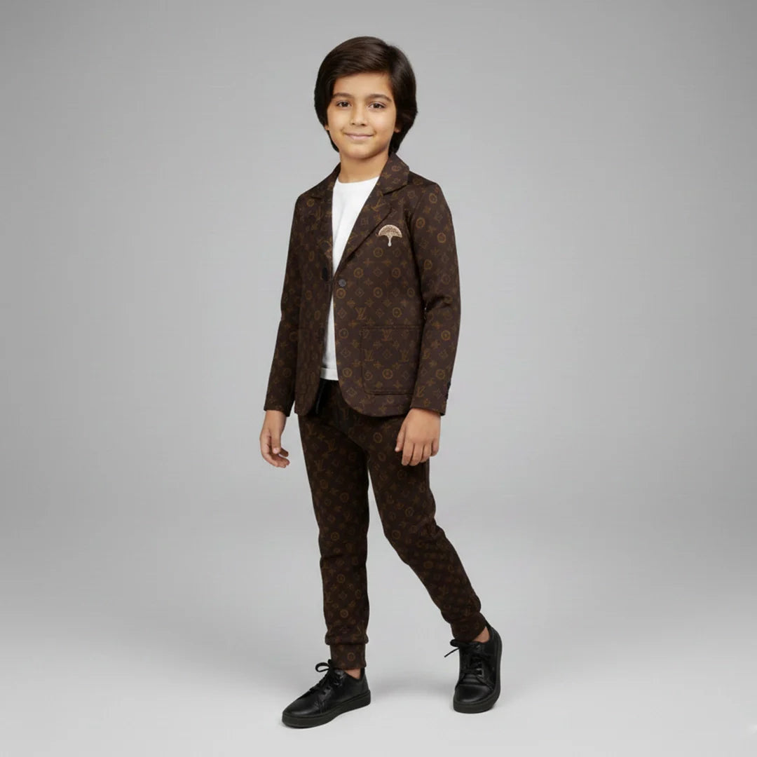 Coffee Bean Premium Boys' Blazer Set