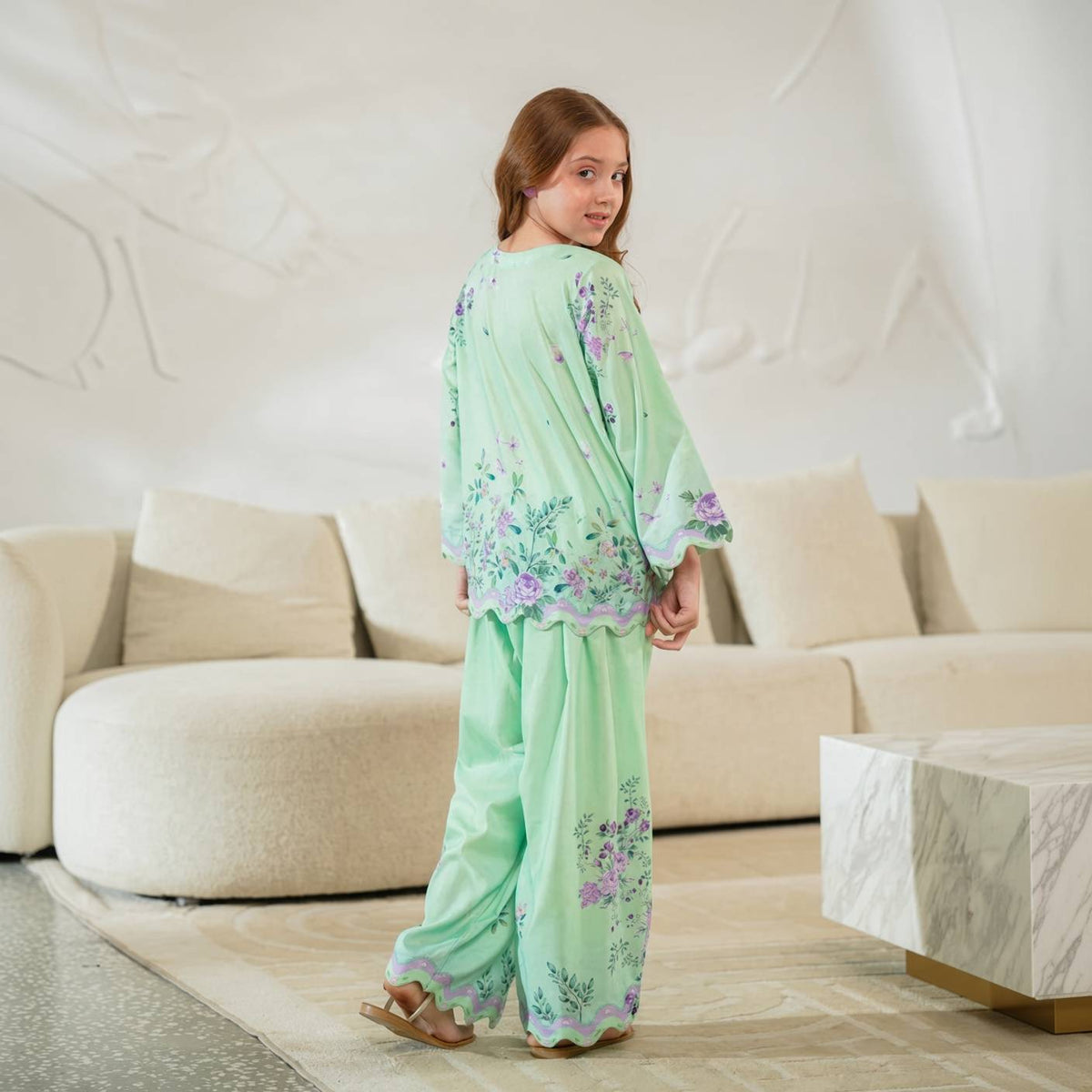 Fiza-Floral Print-2 Piece Kids Set