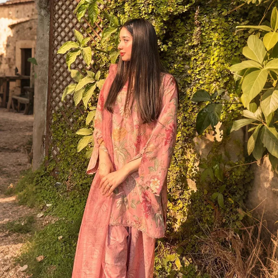 Zeenat–Floral Print-3 Piece Set
