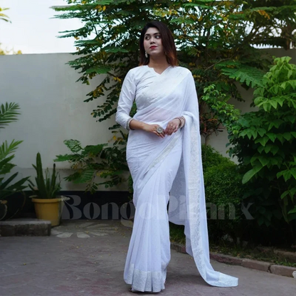 Aahir - Georgette Stonework Saree