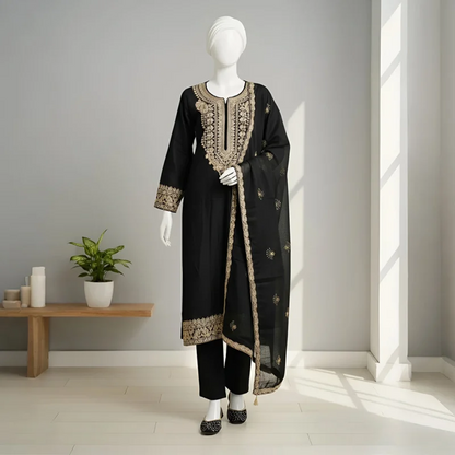 Zarisha - Sequin Embroidered Suit Set