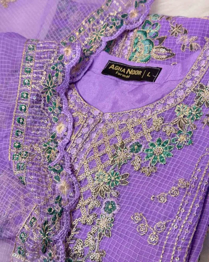 Velora - Sequin Embroidered Suit Set