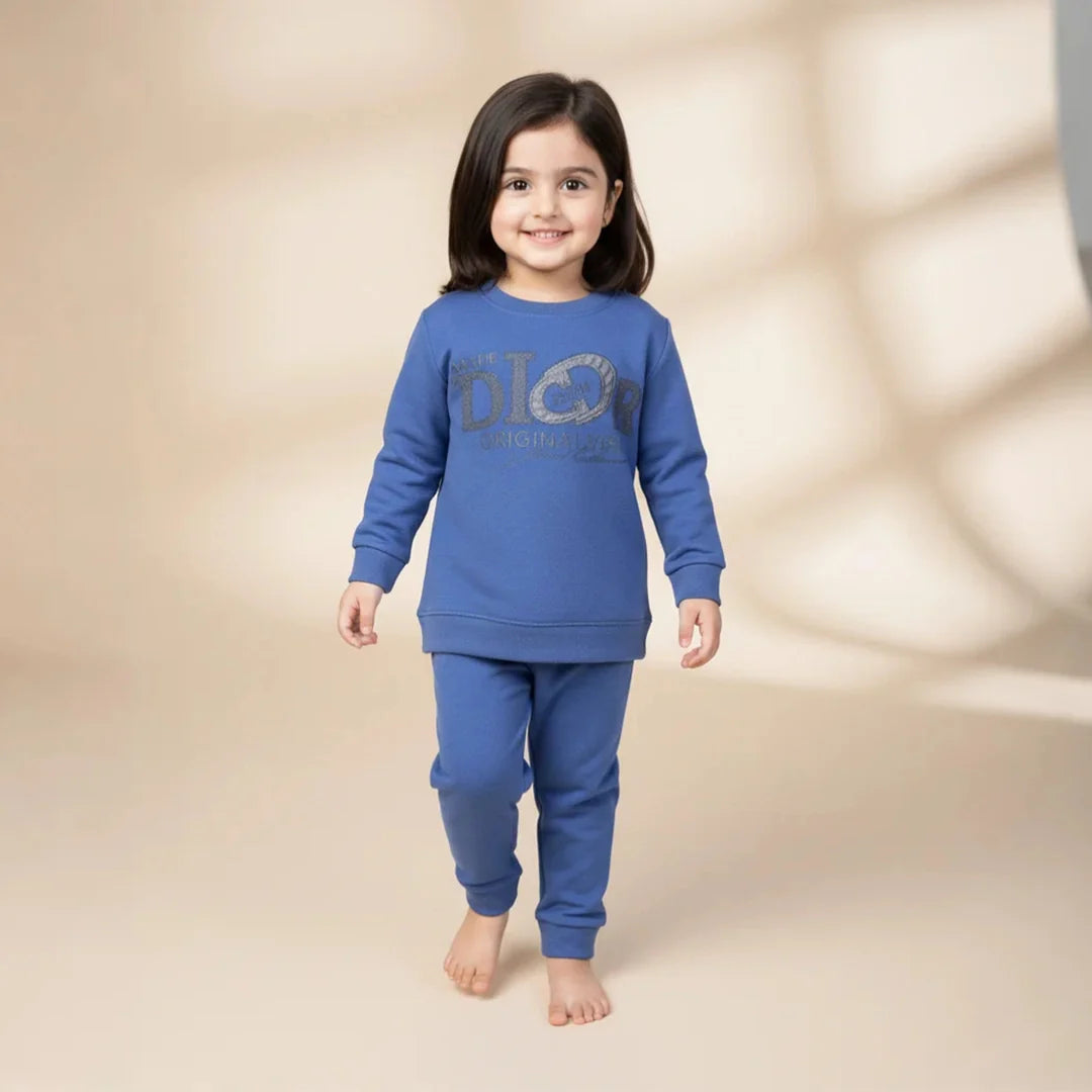 Twilight Blue Kids Girls Premium Track Suit