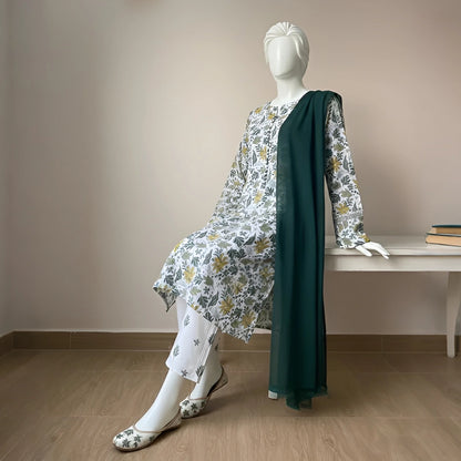 Nova - Floral Printed Cotton Suit Set