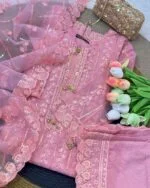 Zaria - Organza Embroidered Suit Set