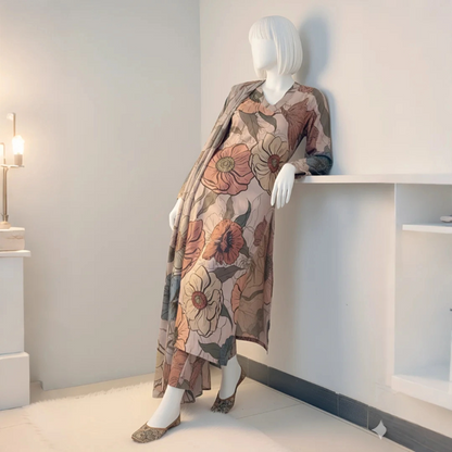 Rose Valley - Floral Printed Suit Set