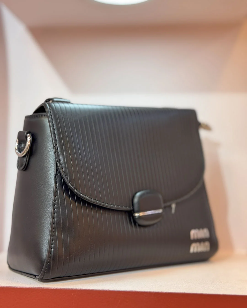 Dark Black Small Casual Handbag