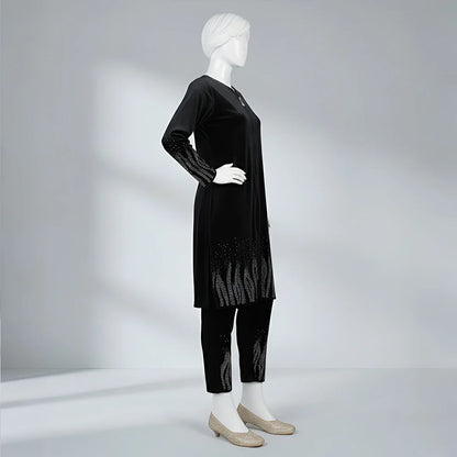 Black - Premium Velvet Co-Ord Set