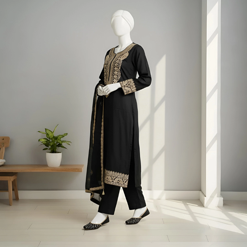 Zarisha - Sequin Embroidered Suit Set