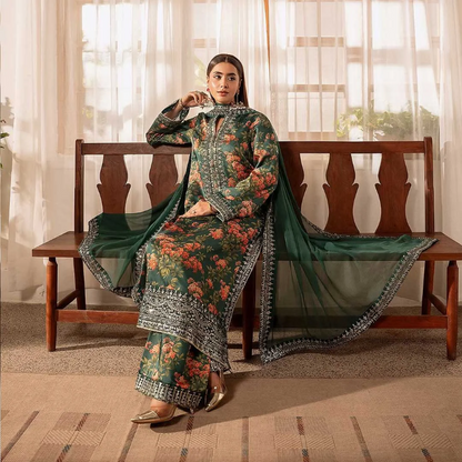 Fizah – Digital Printed Embroidery Suit