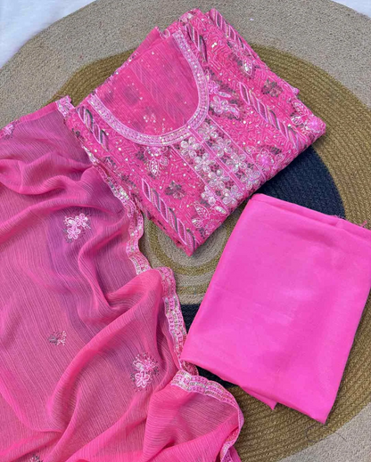 Zayra - Diamond Georgette Three-Piece