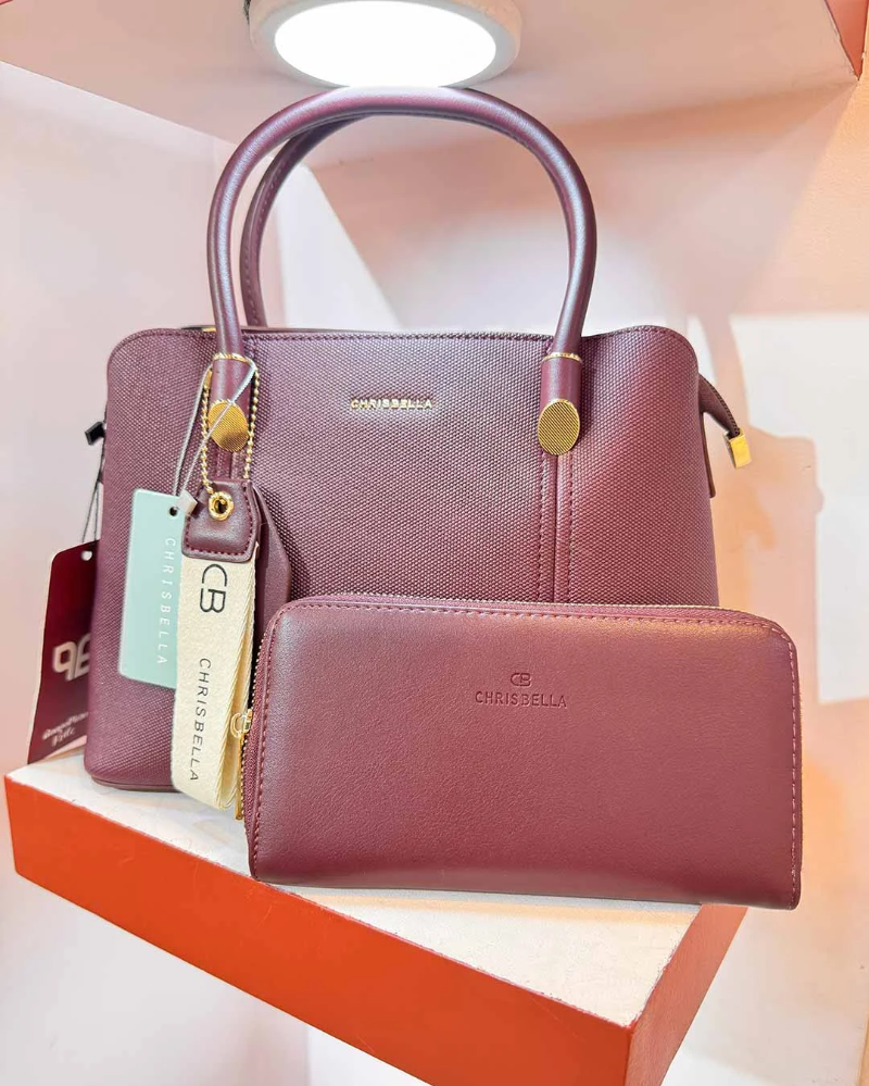 PU Leather Wine Berry Chrisbella Bag