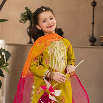 Sofia - Sequins Embroidered Kids Suit