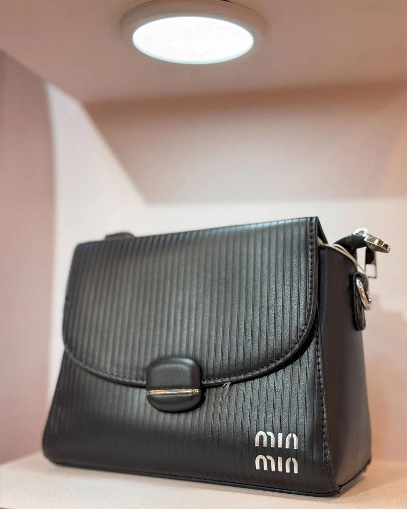 Dark Black Small Casual Handbag