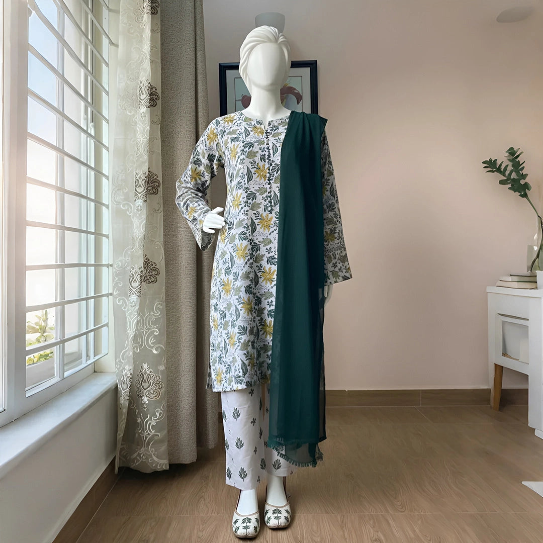Nova - Floral Printed Cotton Suit Set