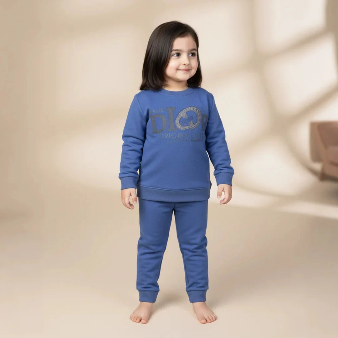 Twilight Blue Kids Girls Premium Track Suit