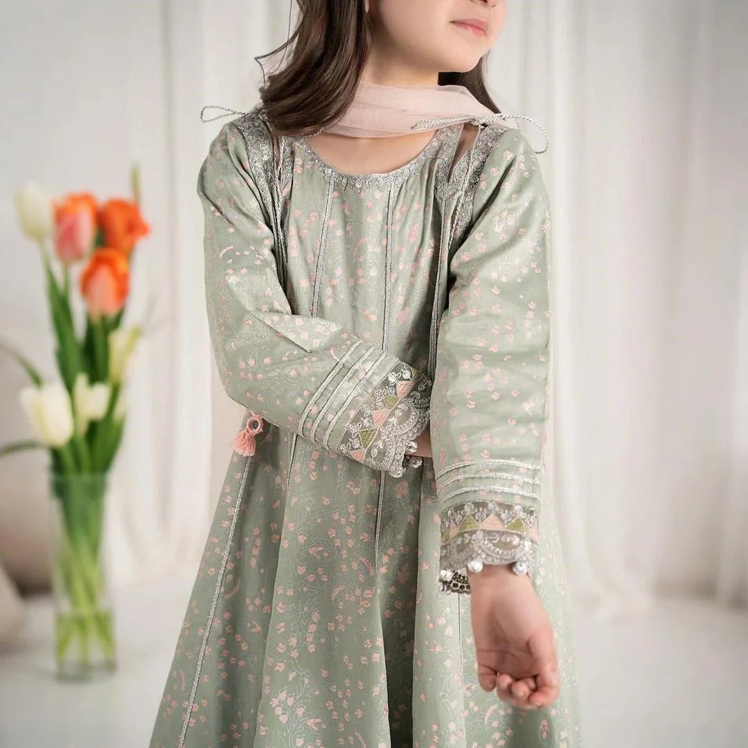 Farah-Embroidered-3 Piece Kids Set