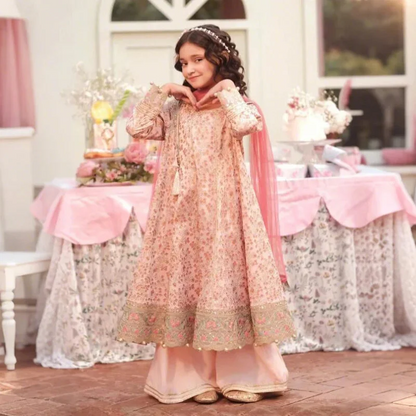 Arohi – Embroidered Cotton Kids Suit