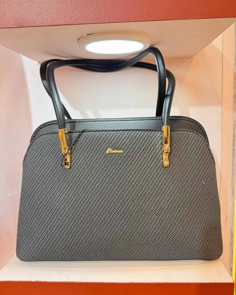 Women’s Black PU Leather Medium Handbag