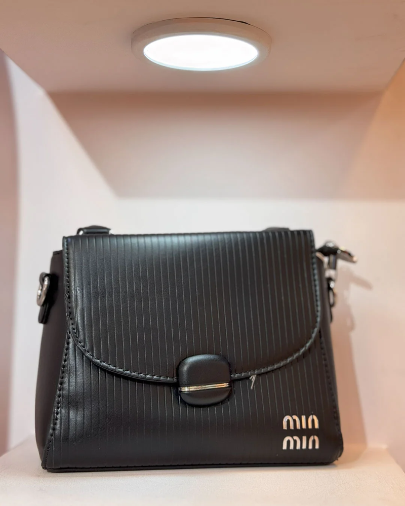 Dark Black Small Casual Handbag