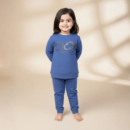 Twilight Blue Kids Girls Premium Track Suit