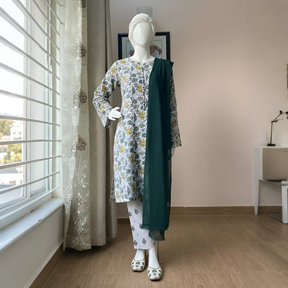 Nova - Floral Printed Cotton Suit Set