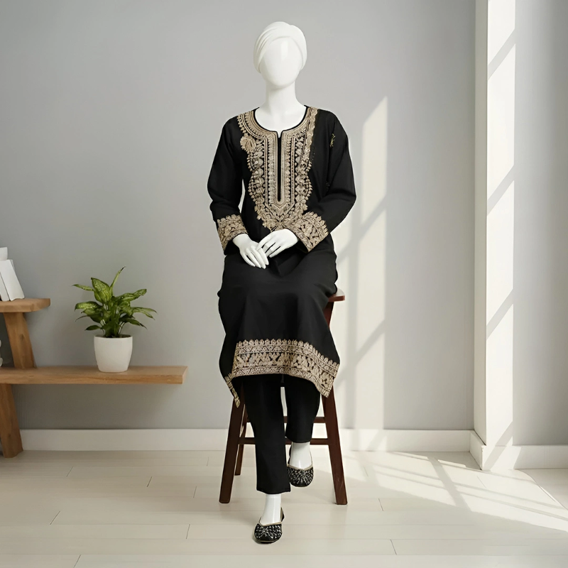 Zarisha - Sequin Embroidered Suit Set