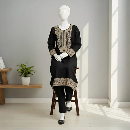 Zarisha - Sequin Embroidered Suit Set