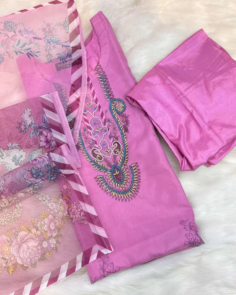 Eshani - Organza Karchupi Suit Set