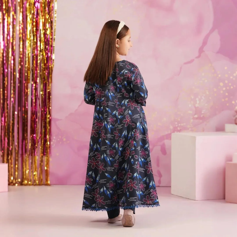 Lilium - Elegant Screen-Printed Kids Suit