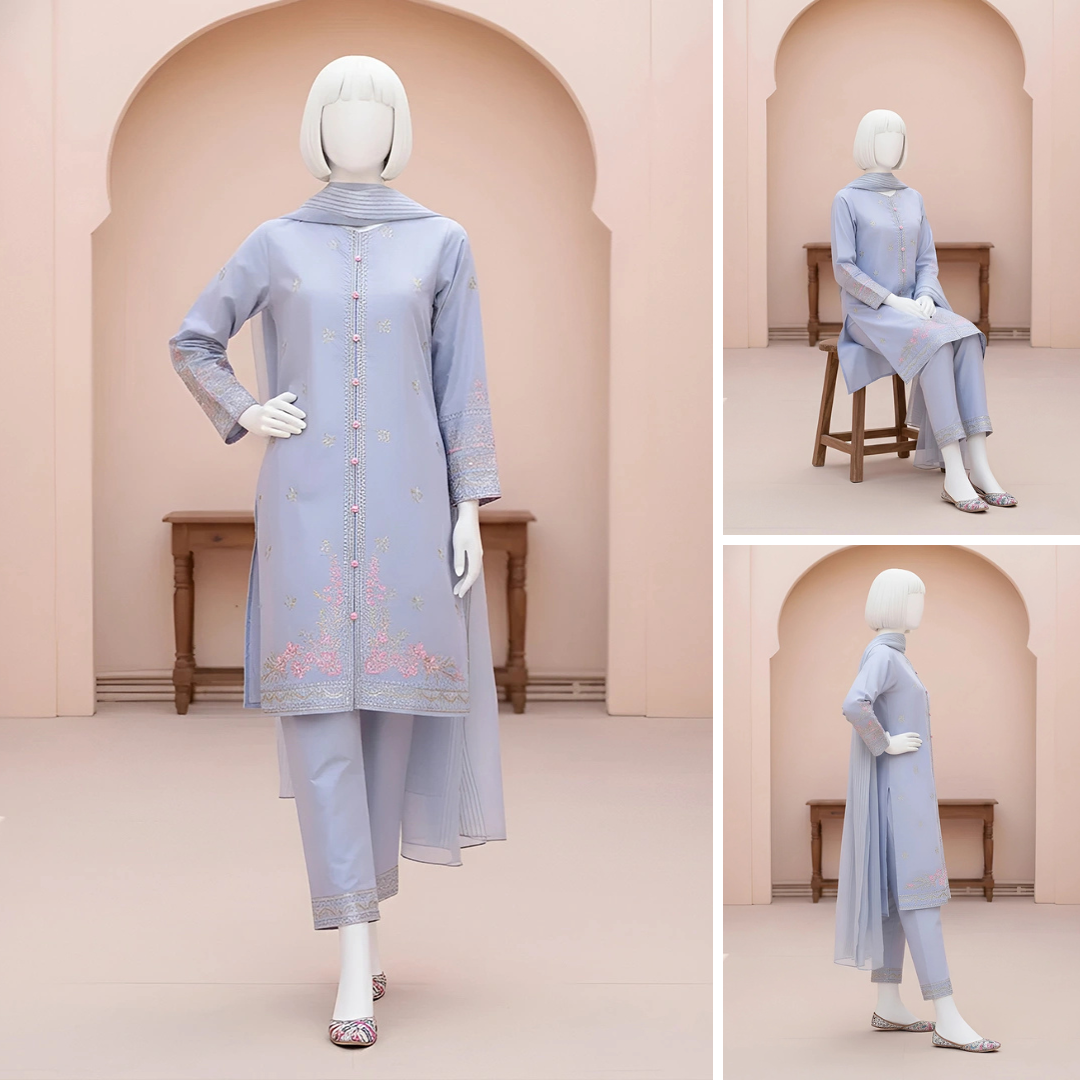 Fiora - Sequin Embroidery Suit Set