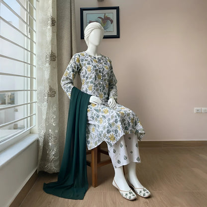 Nova - Floral Printed Cotton Suit Set