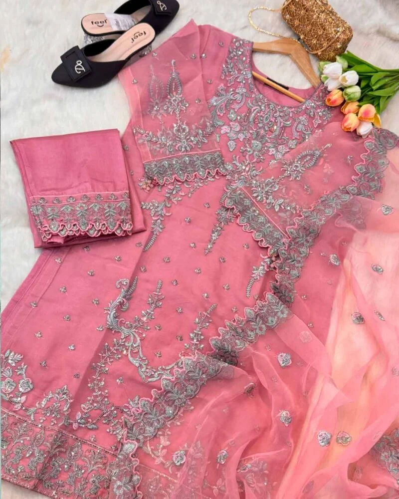 Sitara - Organza Embroidered Suit Set