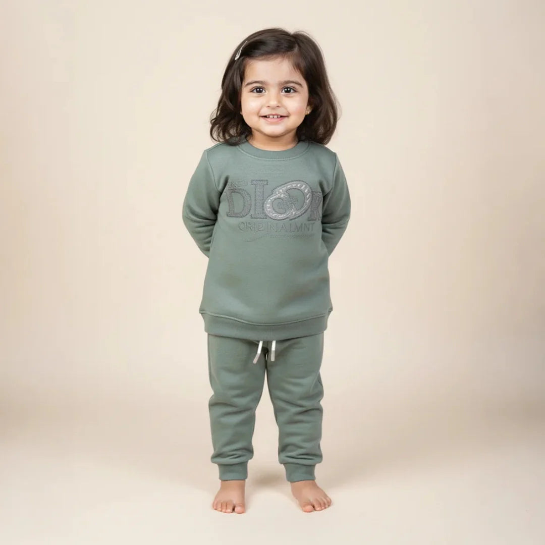 Spanish Green Kids Girls Premium Track Suit