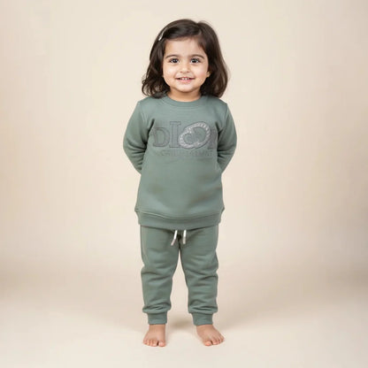 Spanish Green Kids Girls Premium Track Suit