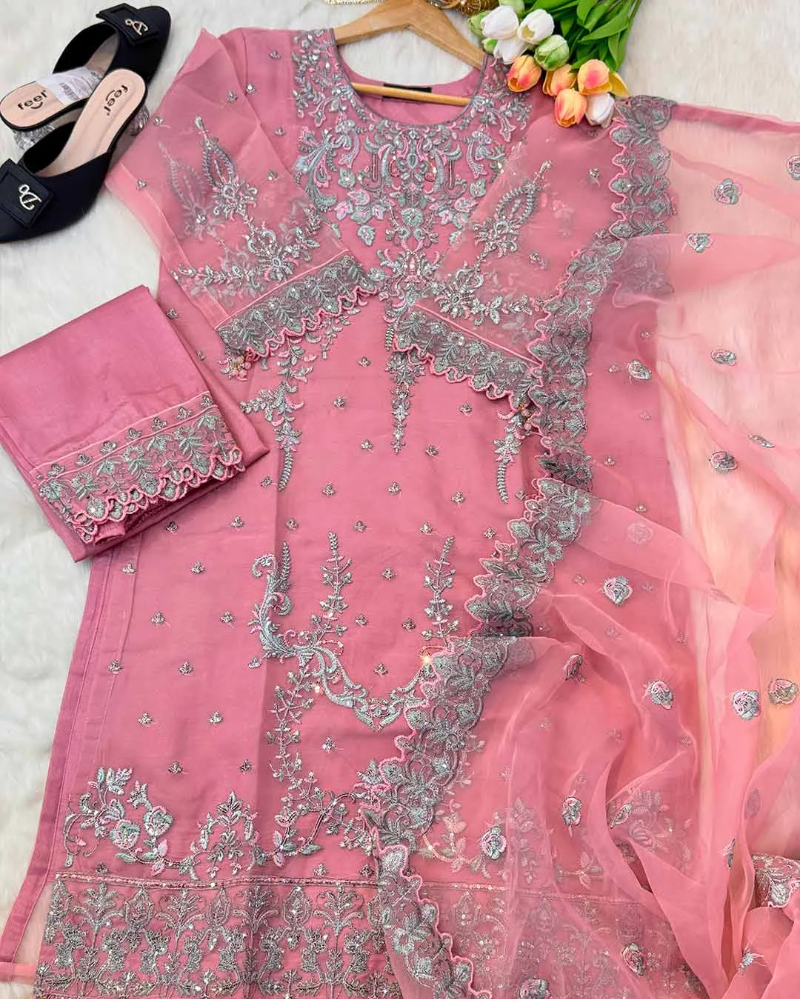 Sitara - Organza Embroidered Suit Set