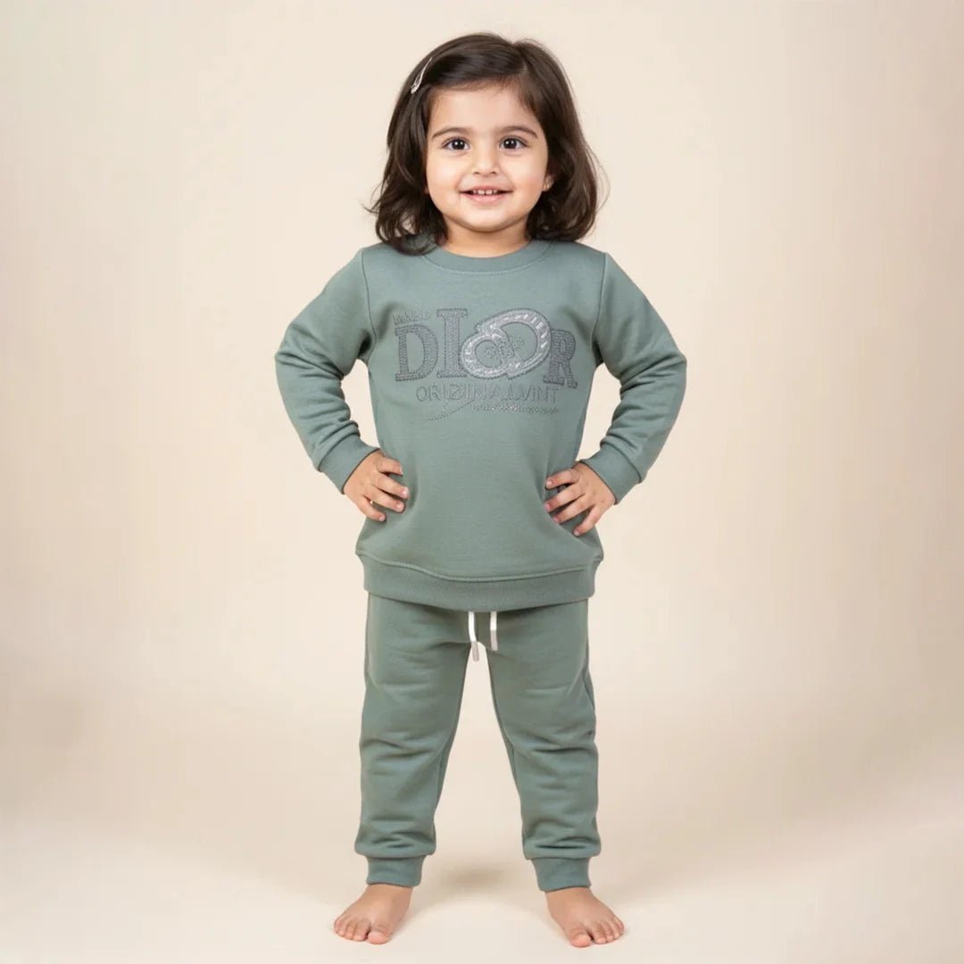 Spanish Green Kids Girls Premium Track Suit