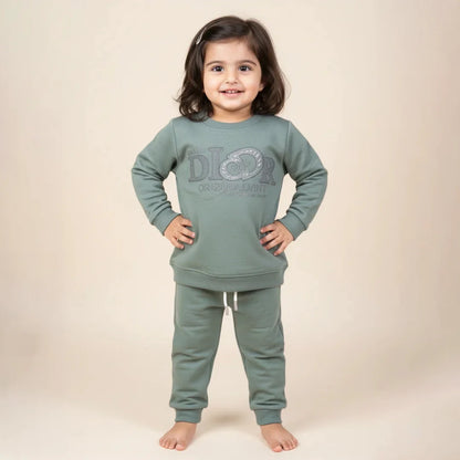 Spanish Green Kids Girls Premium Track Suit