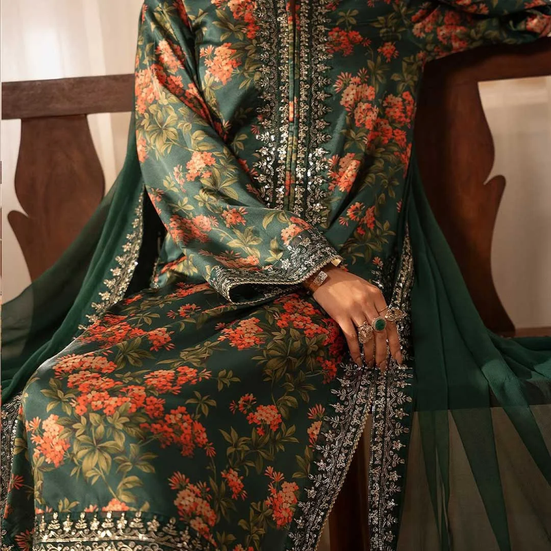 Fizah – Digital Printed Embroidery Suit