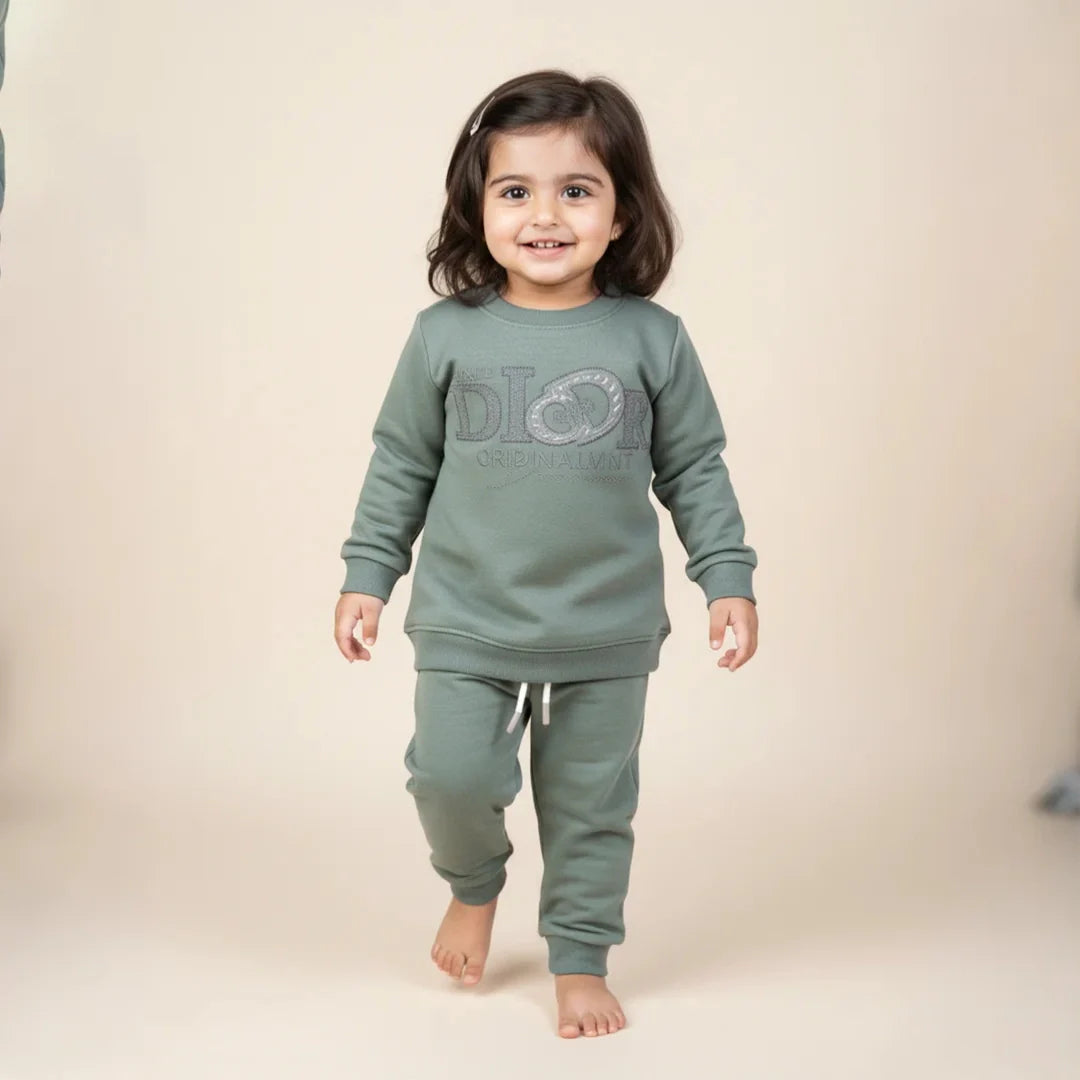Spanish Green Kids Girls Premium Track Suit