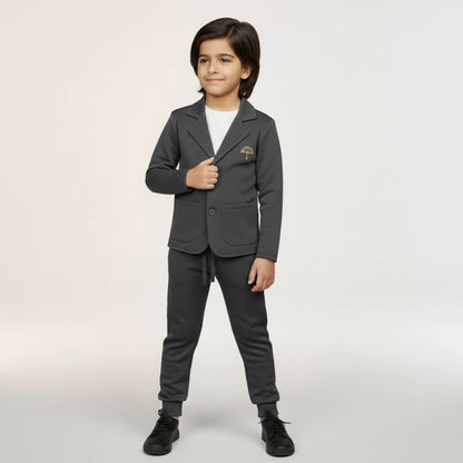 Charcoal Grey Premium Boys' Blazer Set