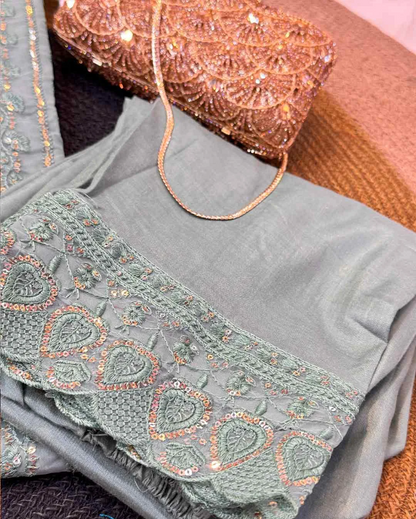 Ishani - Organza Embroidered Suit Set