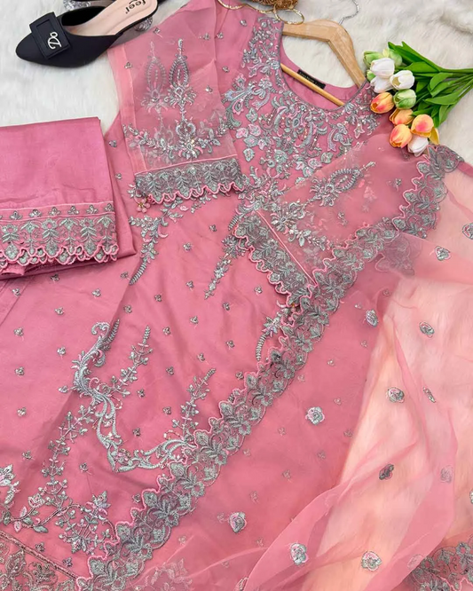 Sitara - Organza Embroidered Suit Set
